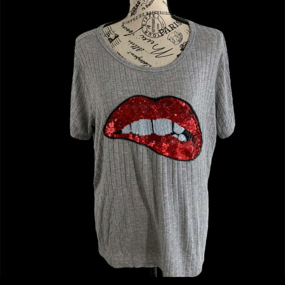 Gemstone women's extra large bling Tee